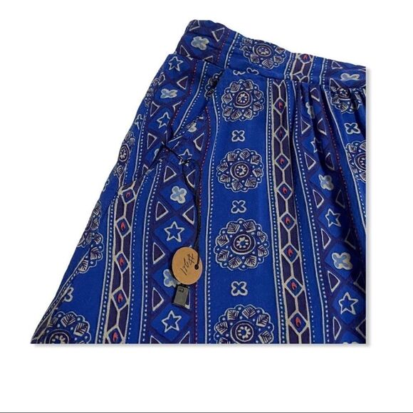 Hollister Blue Print Pull On Casual Shorts Size Medium - Picture 2 of 3